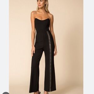 SUPERDOWN Jumpsuit with Hook and Eye Closure